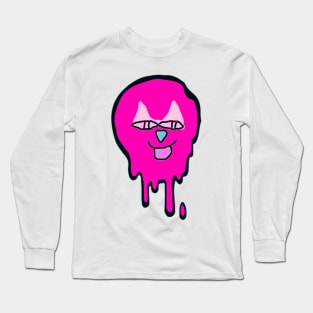 Melting Pink Face Long Sleeve T-Shirt